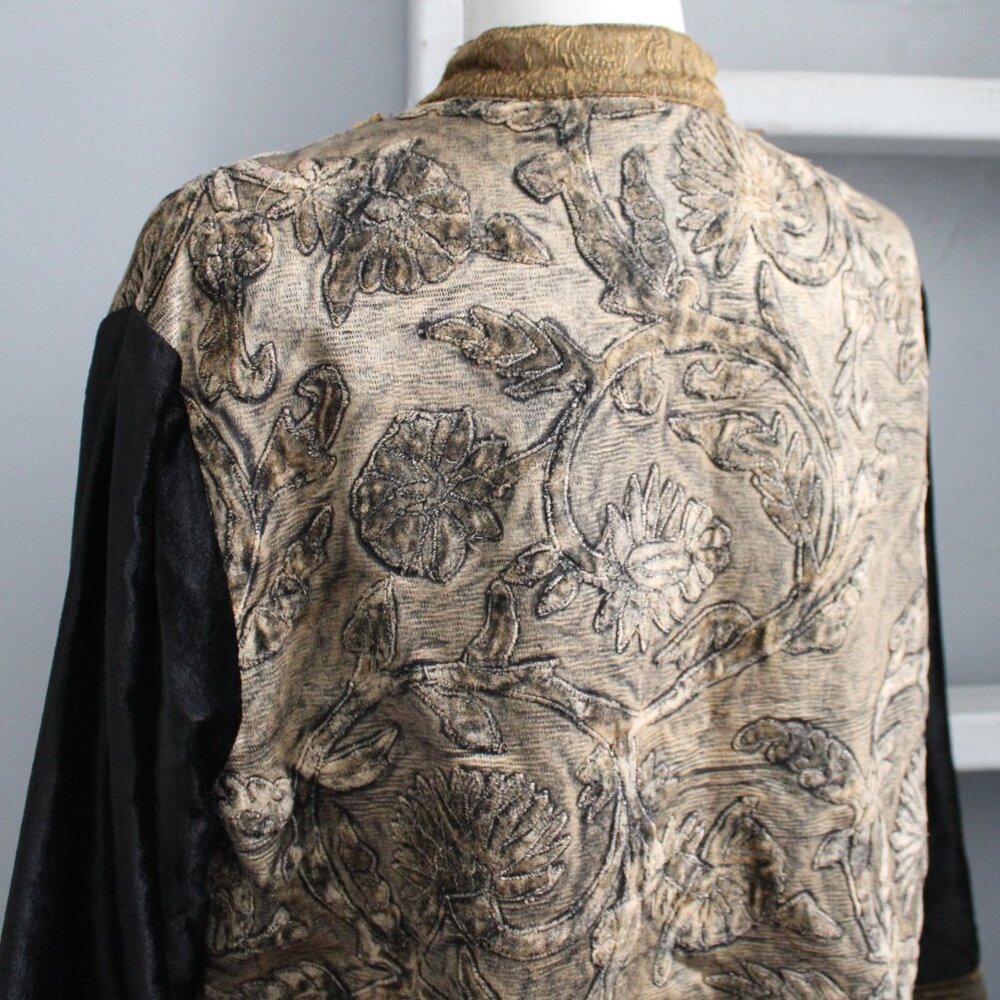 Flashback VTG Tapestry Velvet Quilted Patchwork Embroidered Jacket Size Medium - Picture 5 of 6